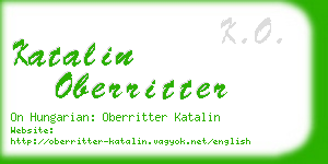 katalin oberritter business card